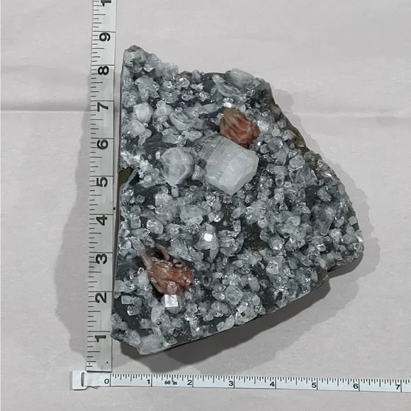 Apophyllite and stilbite Crystal self standing - Picture 12 of 12